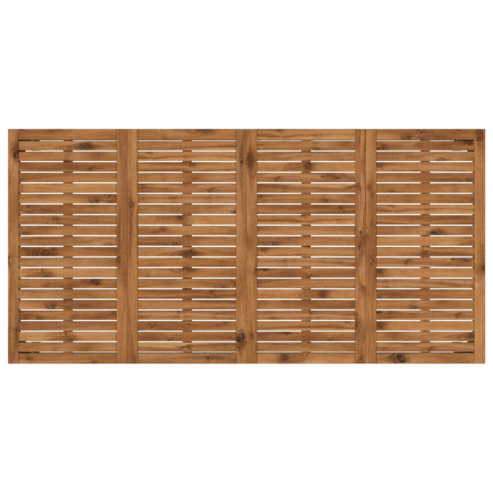 Havemiddagstabel Naturfarvet og sort 180 x 88,5 x 75 cm