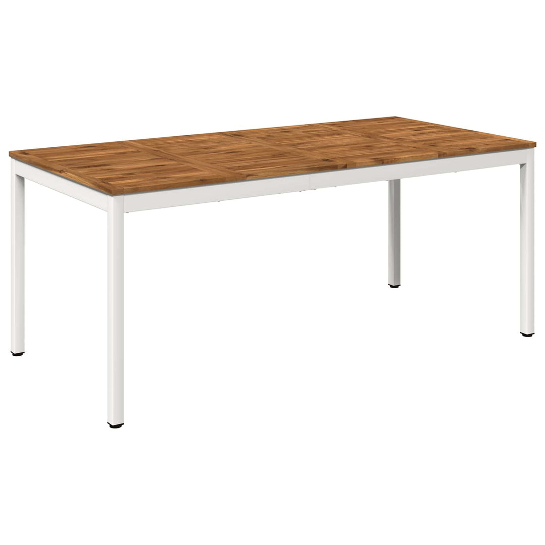 Havemiddagstabel Natur og hvid 180 x 88,5 x 75 cm