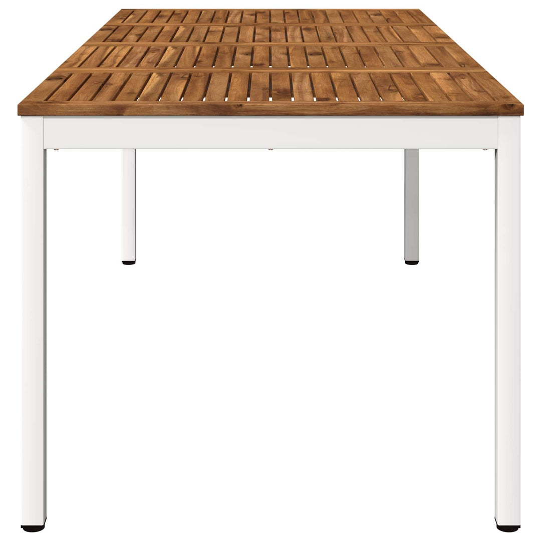 Havemiddagstabel Natur og hvid 180 x 88,5 x 75 cm