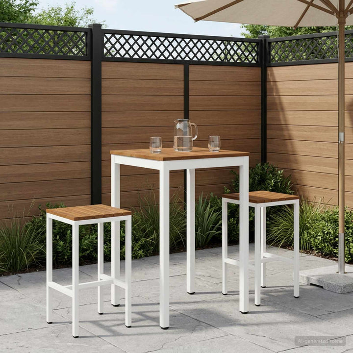 Have Bar Bord NAARDEN Natur og hvid 60 x 60,5 x 105 cm