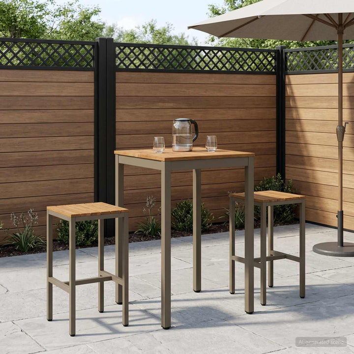 Have Bar Bord NAARDEN Naturlig og Kaffe 60 x 60,5 x 105 cm