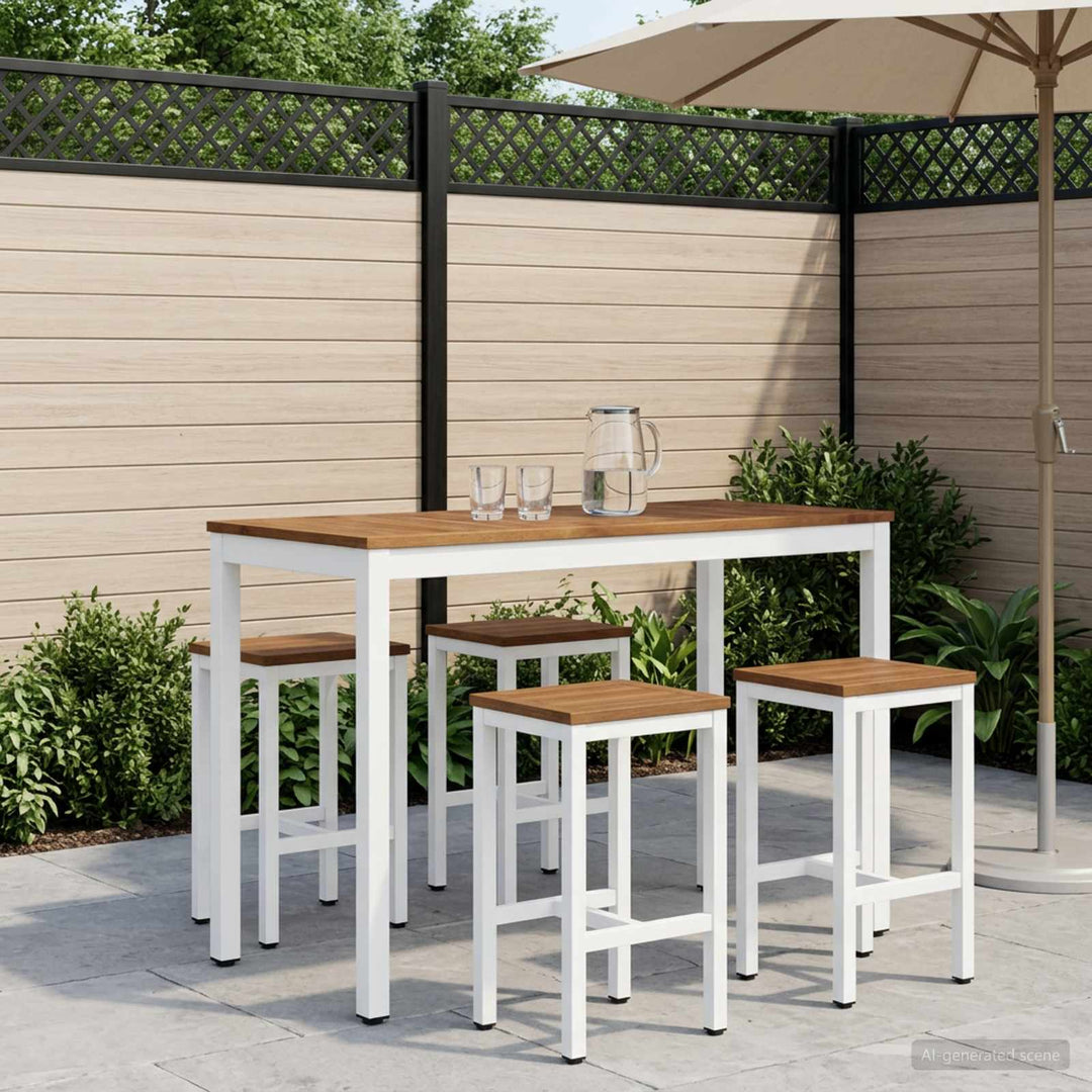 Have Bar Bord NAARDEN Natur og hvid 108,5 x 55 x 105 cm