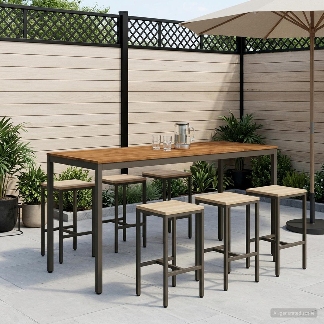 Have Bar Bord Naturlig og Kaffe 196 x 80,5 x 105 cm