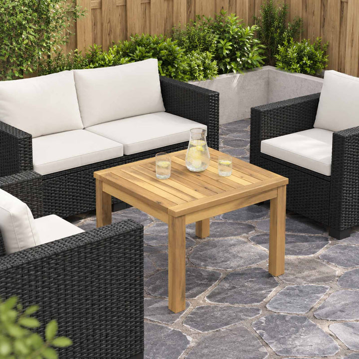 Sofabord Hvid 49 x 48,5 x 36 cm Massivt Akacietræ