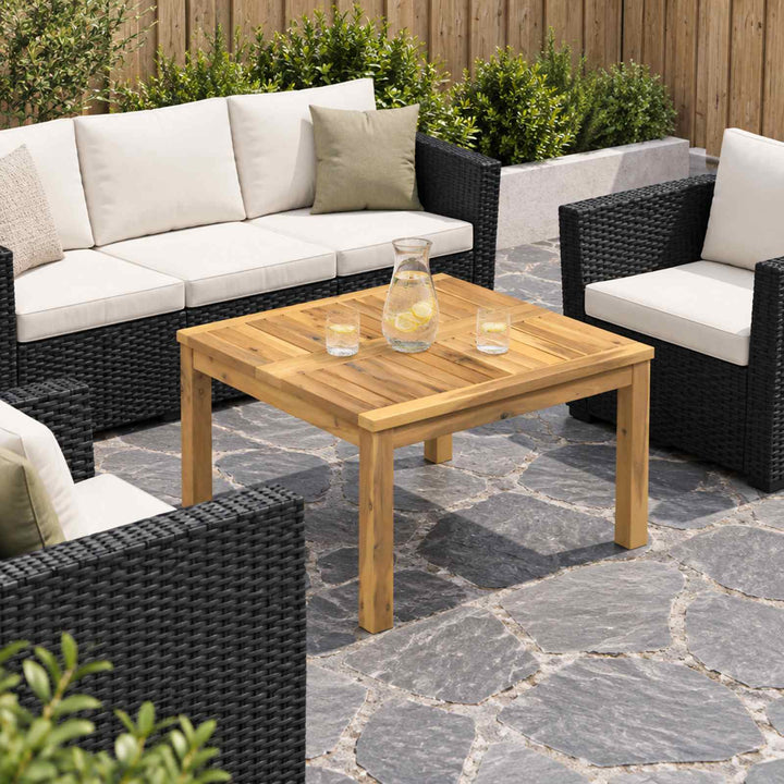 Sofabord Hvid 60 x 60,5 x 36 cm Massivt Akacietræ