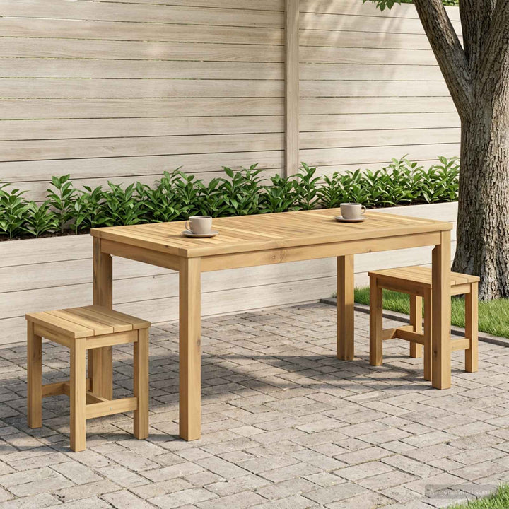 Sofabord Hvid 50 x 100,5 x 45 cm Massivt Akacietræ