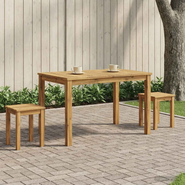Sofabord Hvid 50 x 100,5 x 45 cm Massivt Akacietræ