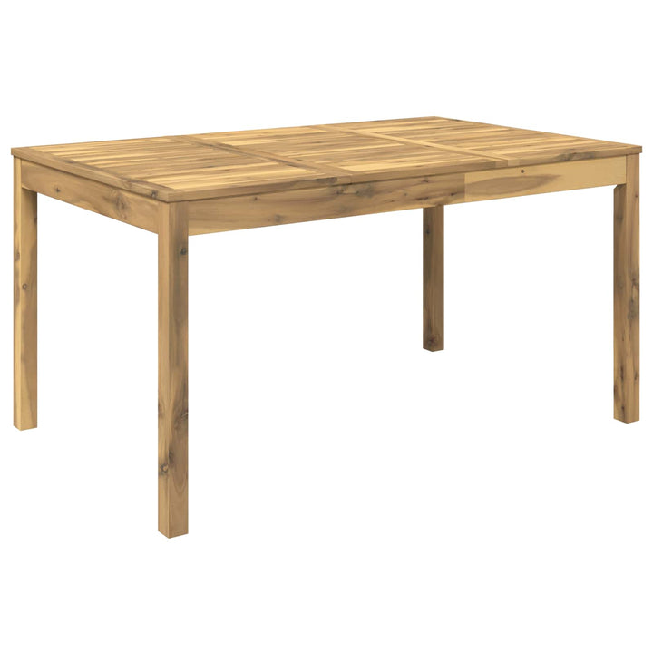 Havemiddagstabel Hvid 147 x 88,5 x 75 cm Massivt Akacietræ