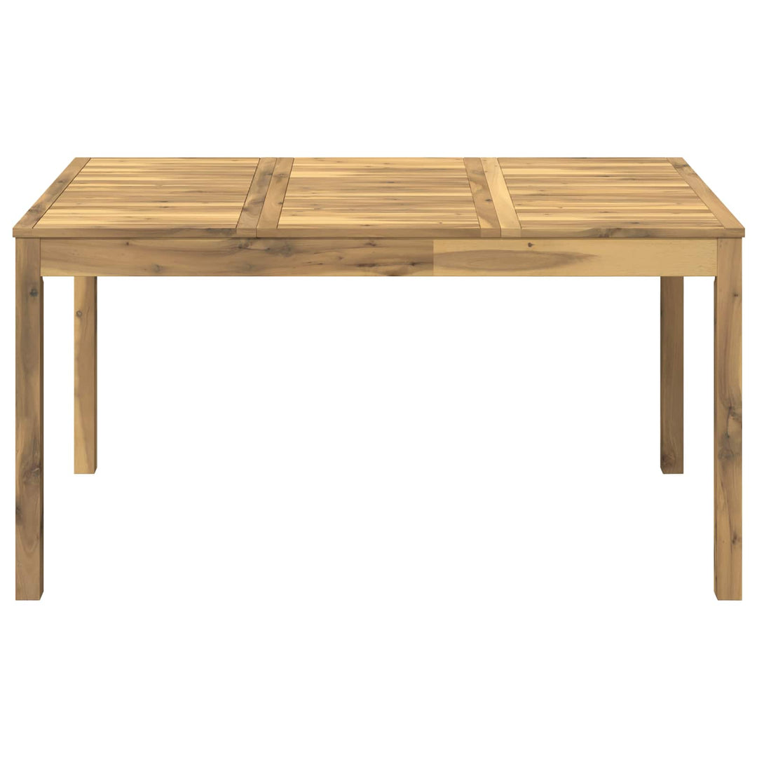 Havemiddagstabel Hvid 147 x 88,5 x 75 cm Massivt Akacietræ