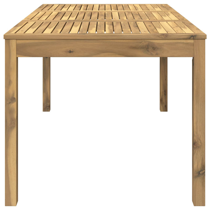 Havemiddagstabel Hvid 147 x 88,5 x 75 cm Massivt Akacietræ