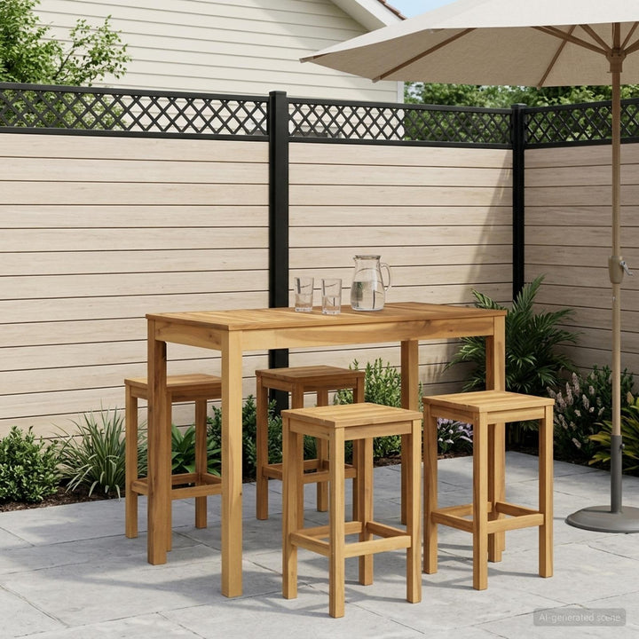 Have Bar Bord Hvid 108,5 x 55 x 105 cm Massivt Akacietræ