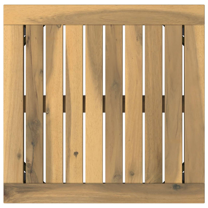 Sofabord Hvid og sort 40 x 40,5 x 36 cm Massivt Akacietræ