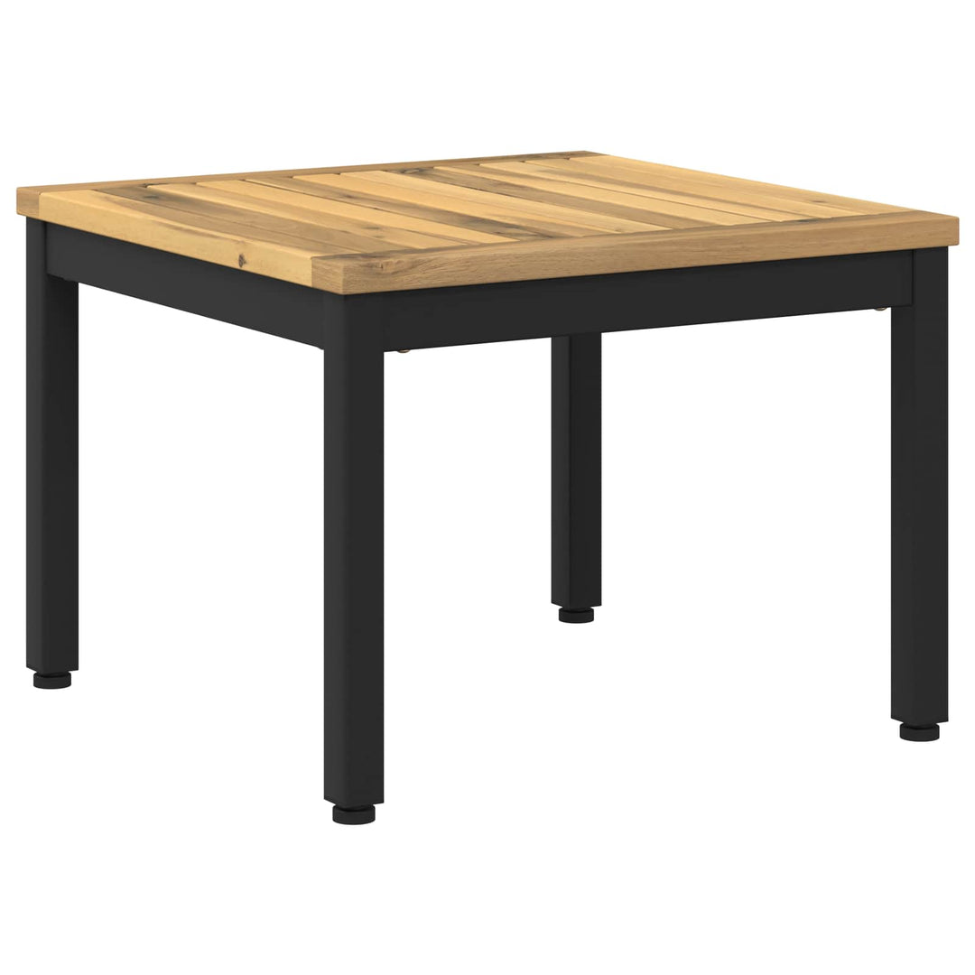 Sofabord Hvid og sort 50 x 48,5 x 36 cm Massivt Akacietræ