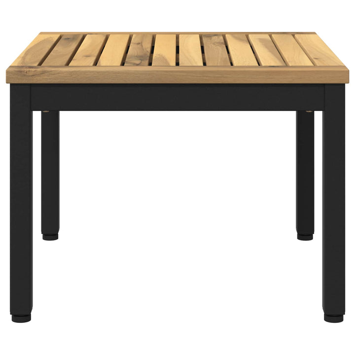 Sofabord Hvid og sort 50 x 48,5 x 36 cm Massivt Akacietræ