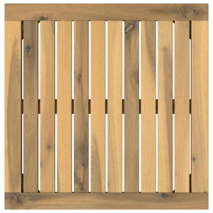 Sofabord Hvid og sort 50 x 48,5 x 36 cm Massivt Akacietræ