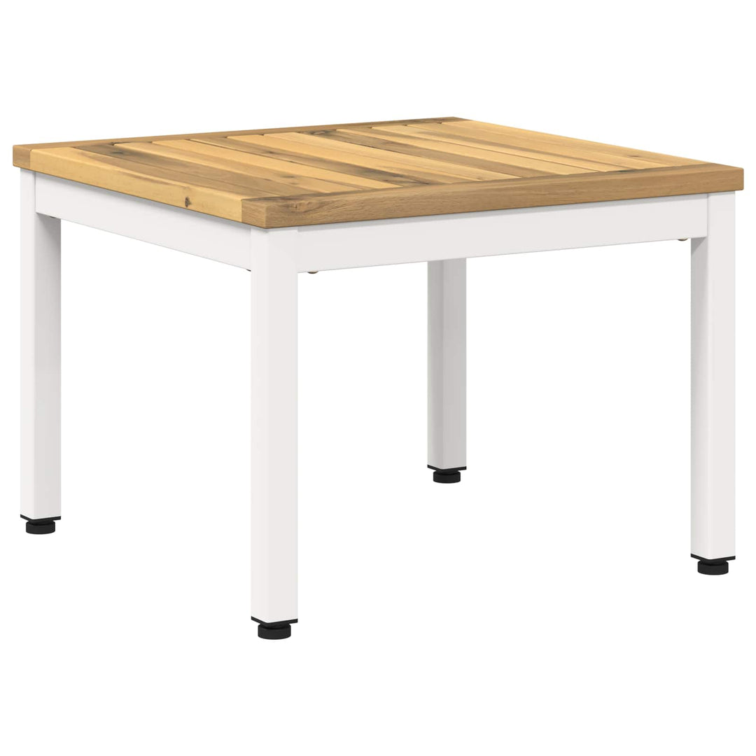 Sofabord Hvid 50 x 48,5 x 36 cm Massivt Akacietræ