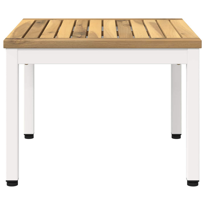 Sofabord Hvid 50 x 48,5 x 36 cm Massivt Akacietræ