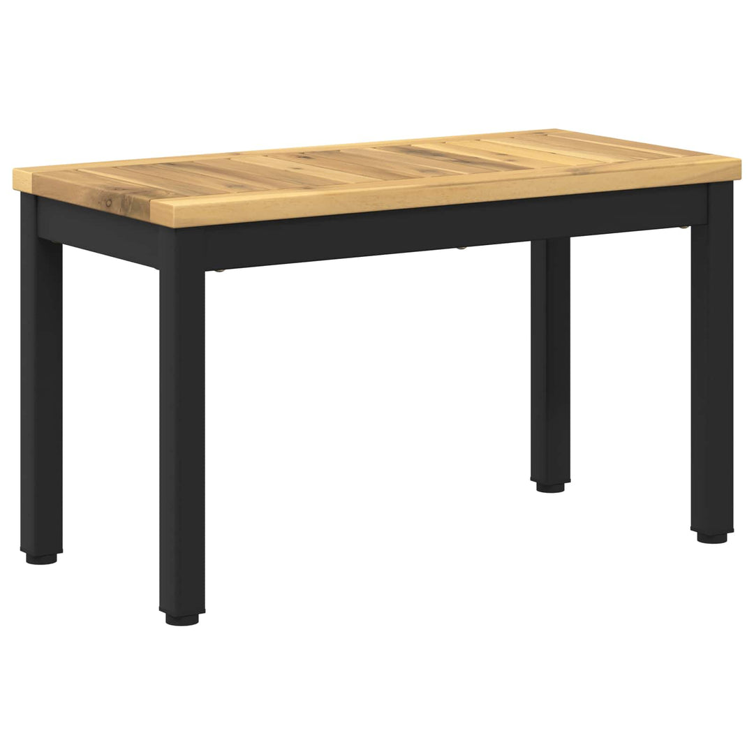 Sofabord Hvid og sort 60,5 x 30 x 36 cm Massivt Akacietræ