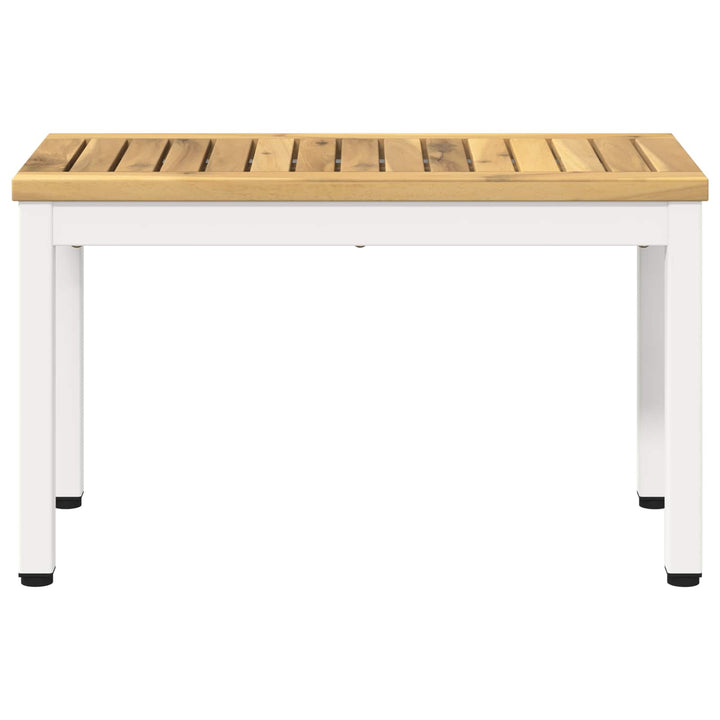 Sofabord Hvid 60,5 x 30 x 36 cm Massivt Akacietræ