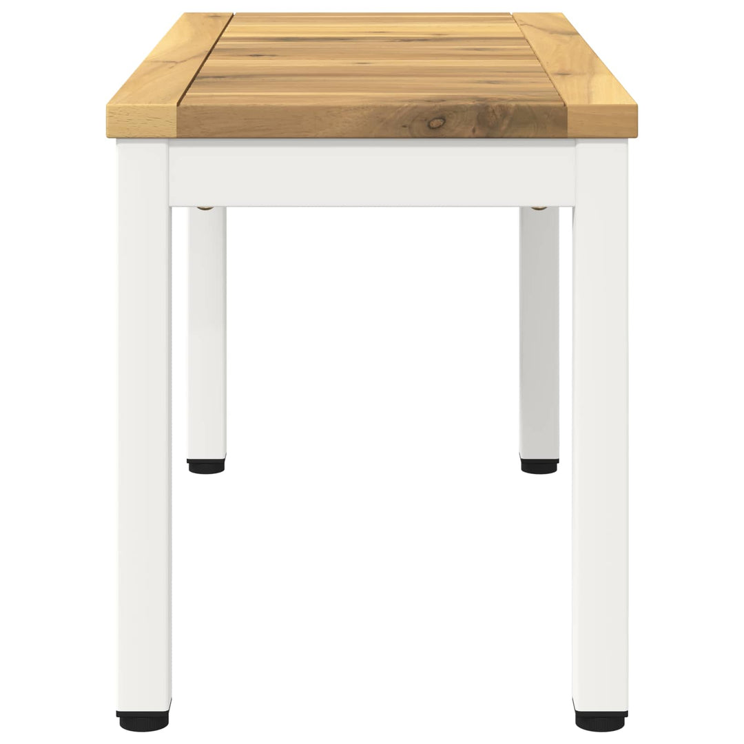 Sofabord Hvid 60,5 x 30 x 36 cm Massivt Akacietræ