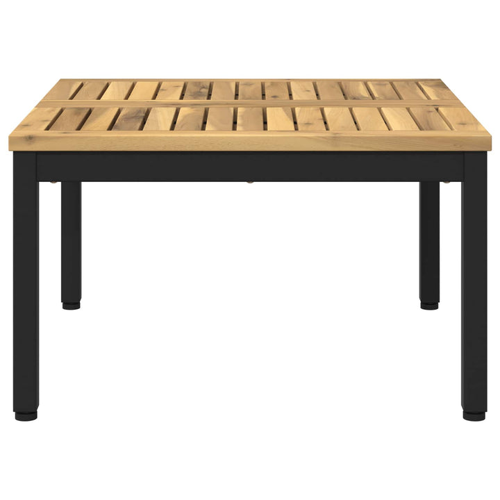 Sofabord Hvid og sort 60 x 60,5 x 36 cm Massivt Akacietræ
