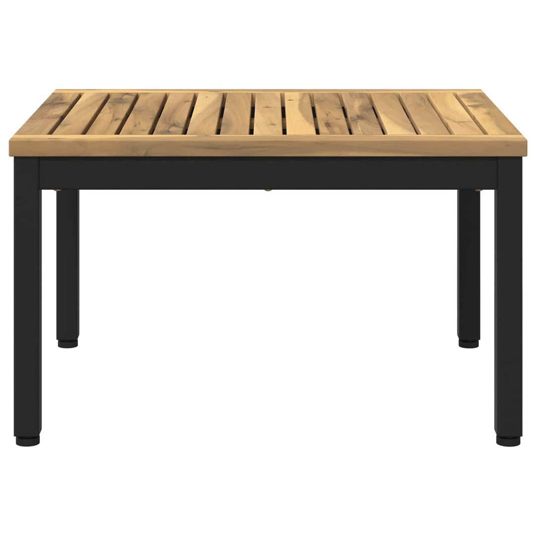 Sofabord Hvid og sort 50 x 60,5 x 36 cm Massivt Akacietræ