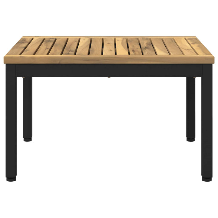 Sofabord Hvid og sort 50 x 60,5 x 36 cm Massivt Akacietræ
