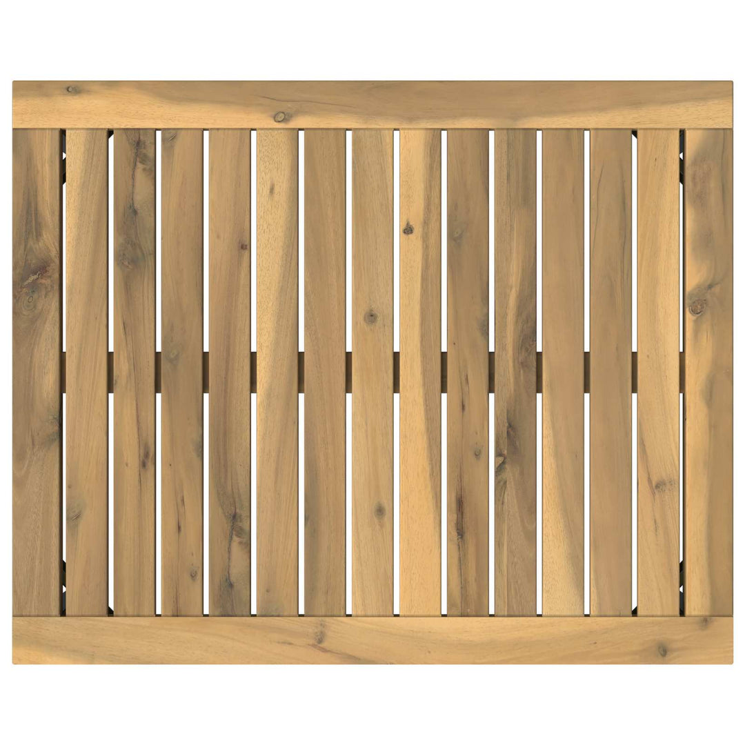 Sofabord Hvid og sort 50 x 60,5 x 36 cm Massivt Akacietræ