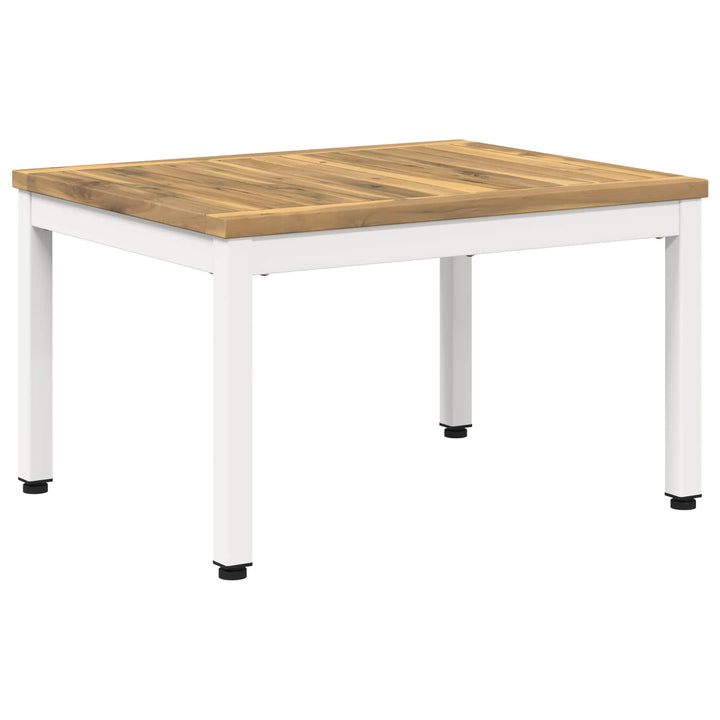 Sofabord Hvid 49 x 60,5 x 36 cm Massivt Akacietræ
