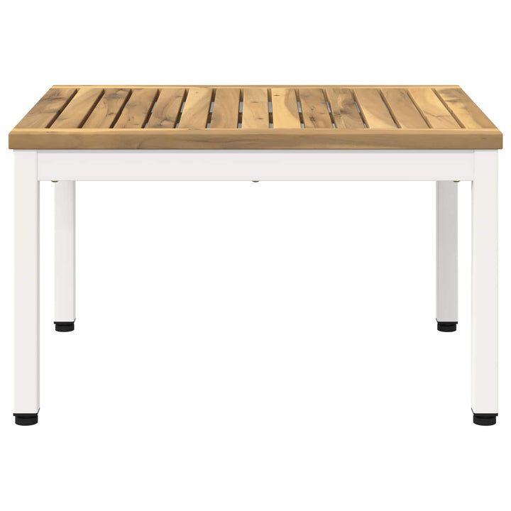 Sofabord Hvid 49 x 60,5 x 36 cm Massivt Akacietræ