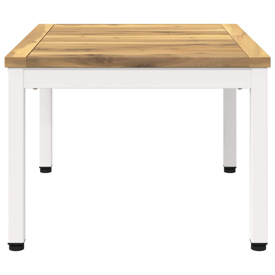 Sofabord Hvid 49 x 60,5 x 36 cm Massivt Akacietræ