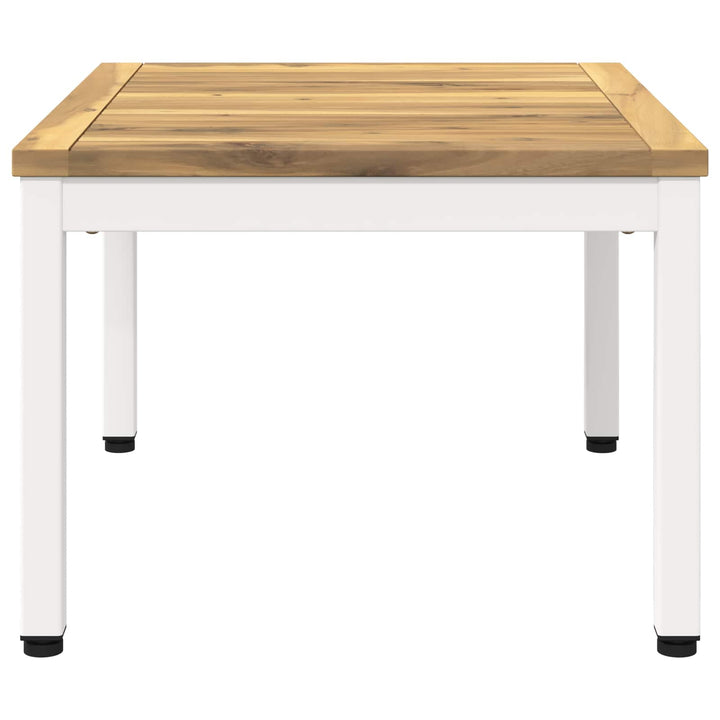Sofabord Hvid 49 x 60,5 x 36 cm Massivt Akacietræ