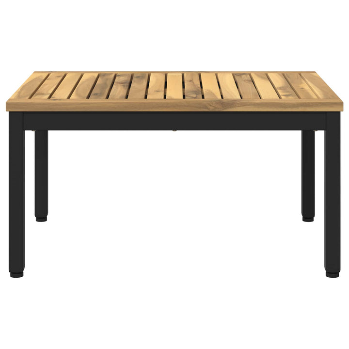 Sofabord Hvid og sort 49 x 68,5 x 36 cm Massivt Akacietræ