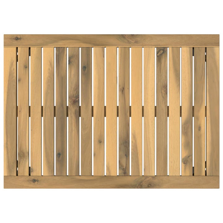 Sofabord Hvid og sort 49 x 68,5 x 36 cm Massivt Akacietræ