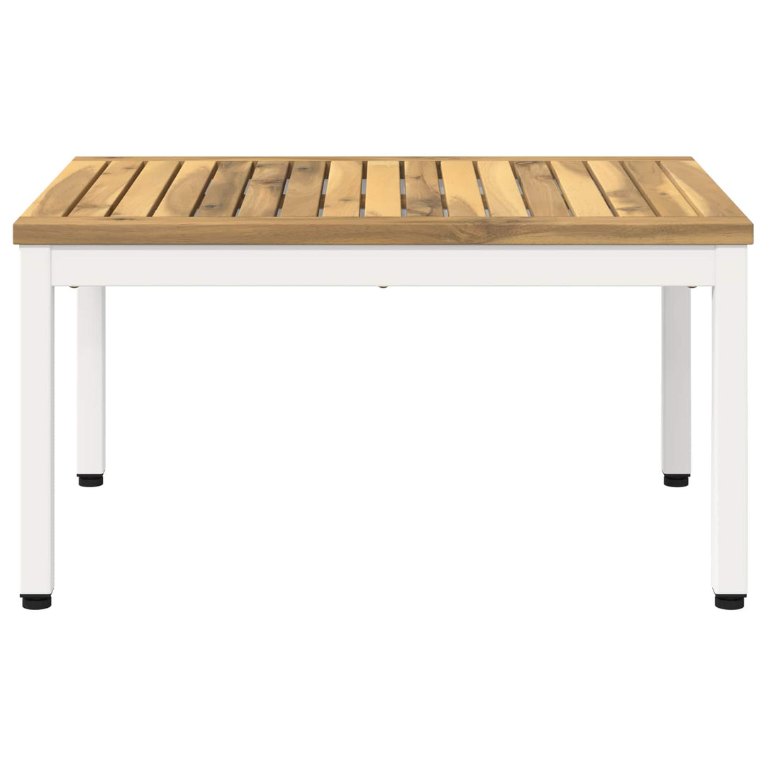 Sofabord Hvid 49 x 68,5 x 36 cm Massivt Akacietræ