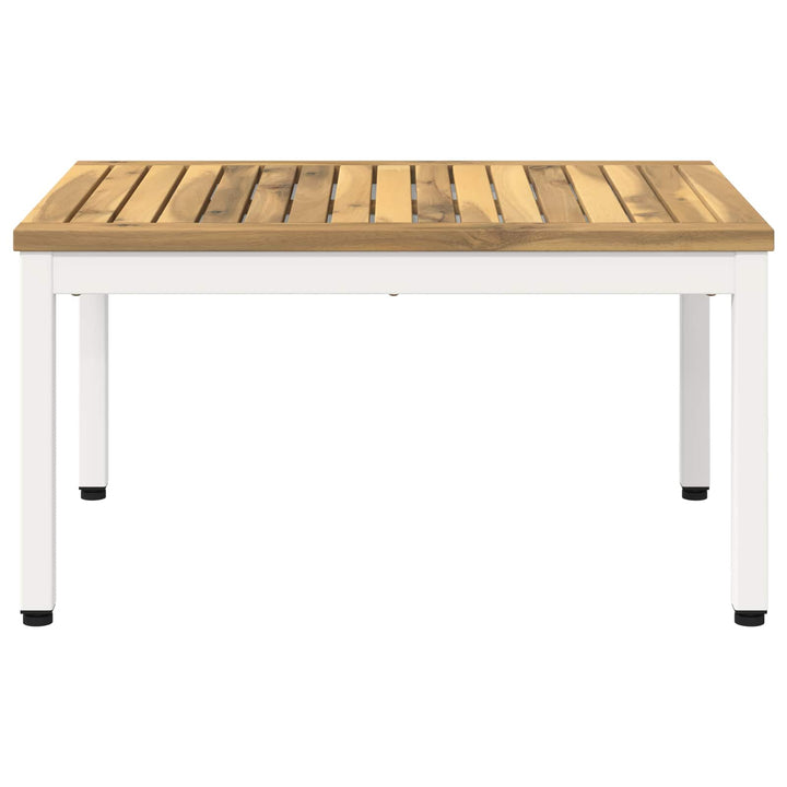 Sofabord Hvid 49 x 68,5 x 36 cm Massivt Akacietræ