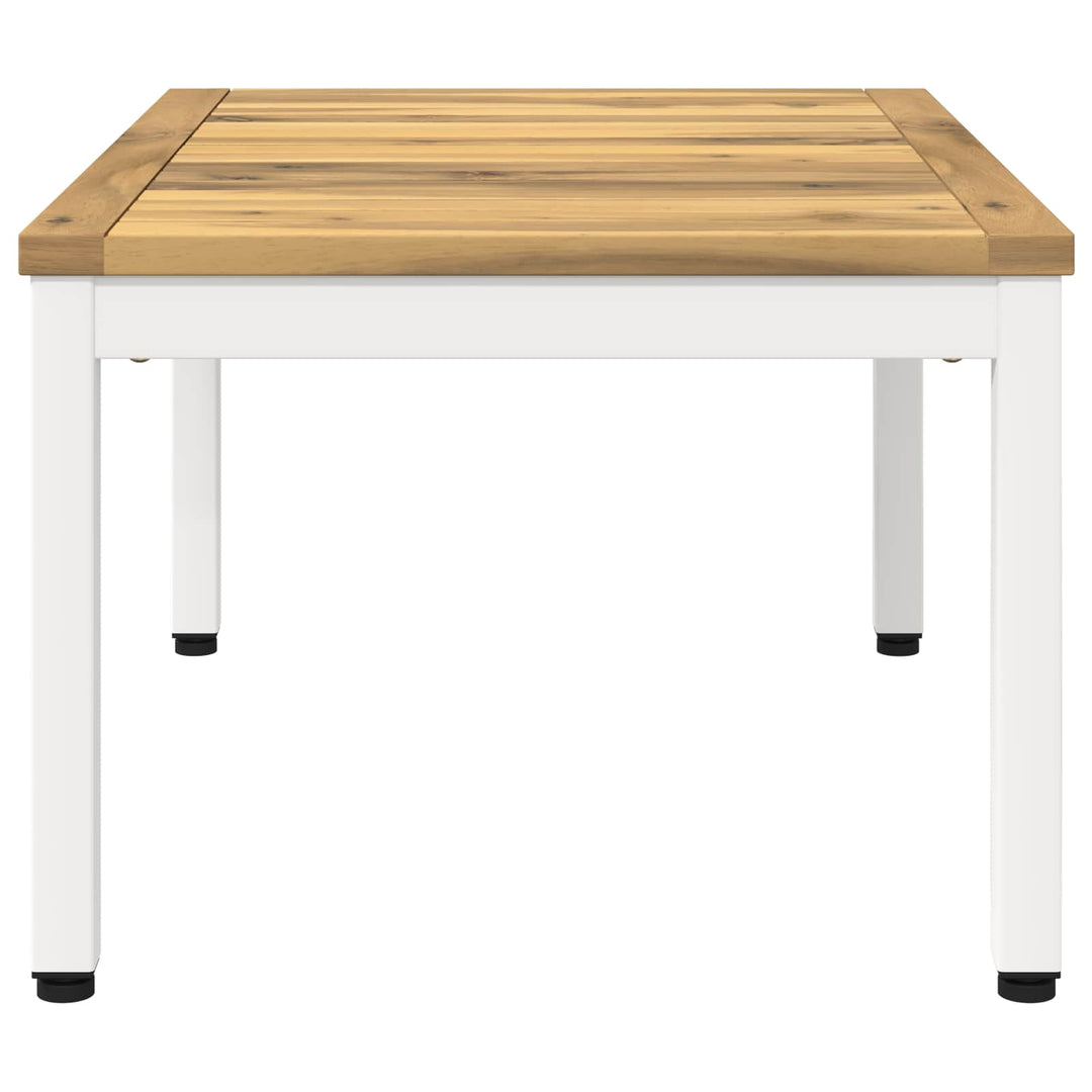 Sofabord Hvid 49 x 68,5 x 36 cm Massivt Akacietræ