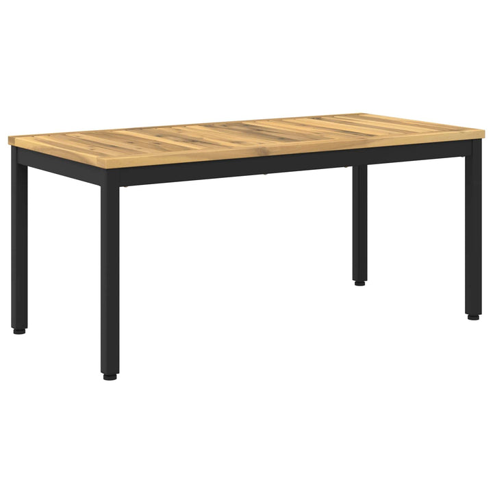 Sofabord Hvid og sort 50 x 100,5 x 45 cm Massivt Akacietræ