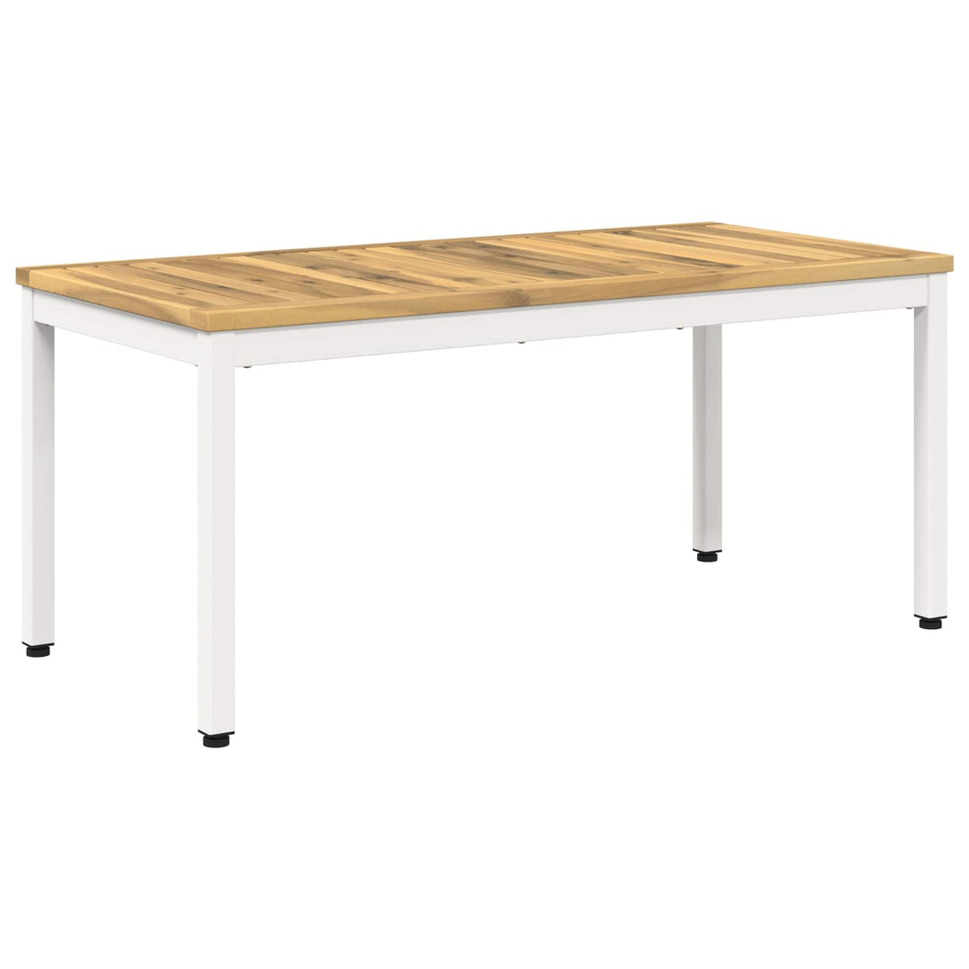 Sofabord Hvid 50 x 100,5 x 45 cm Massivt Akacietræ