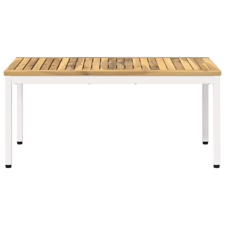 Sofabord Hvid 50 x 100,5 x 45 cm Massivt Akacietræ