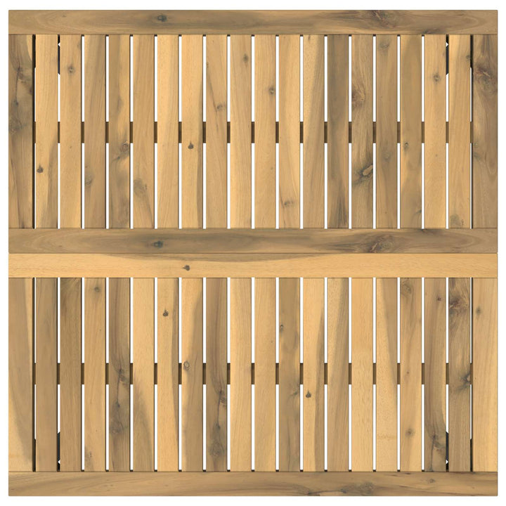 Sofabord Hvid og sort 80 x 80,5 x 45 cm Massivt Akacietræ
