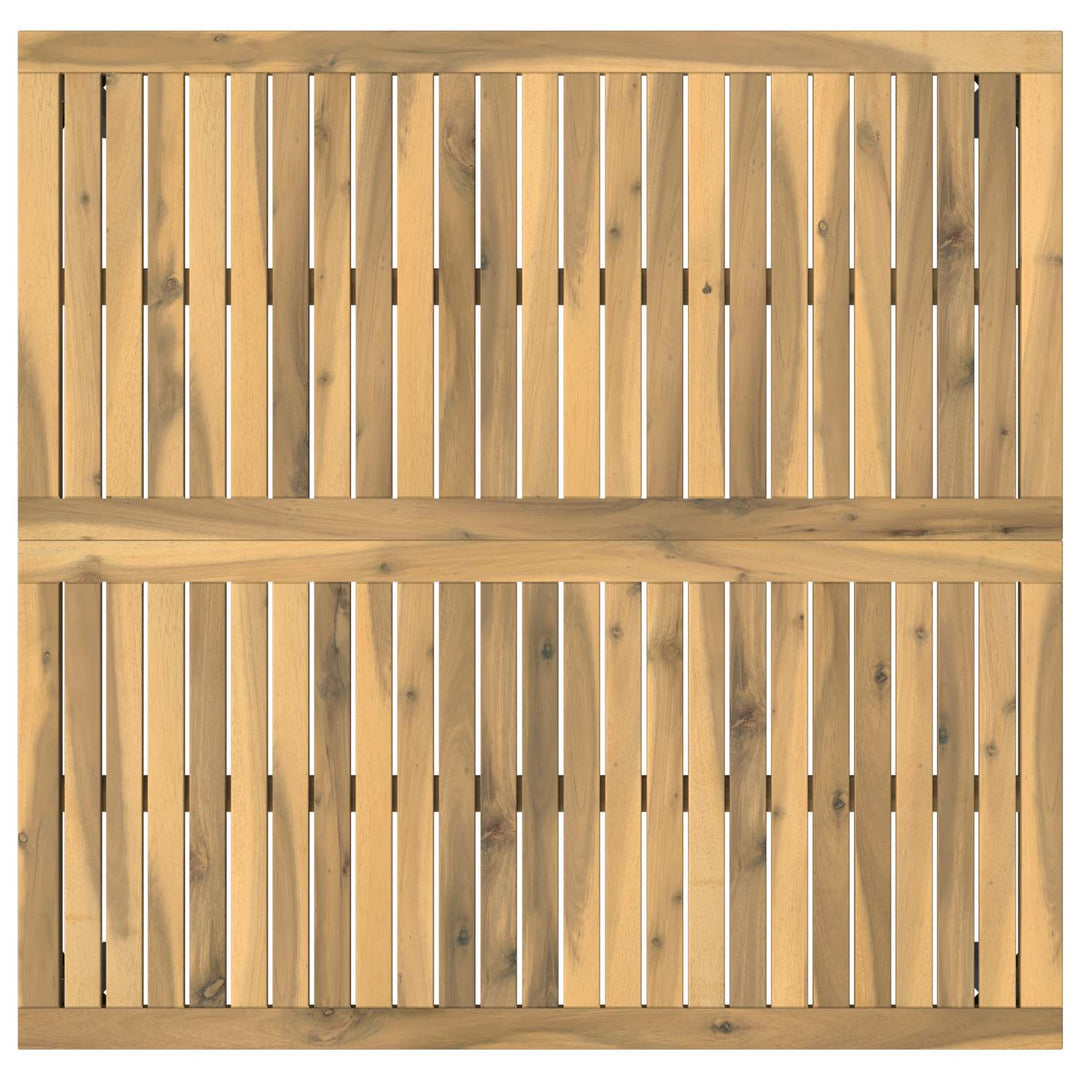 Sofabord Hvid og sort 100 x 100,5 x 45 cm Massivt Akacietræ