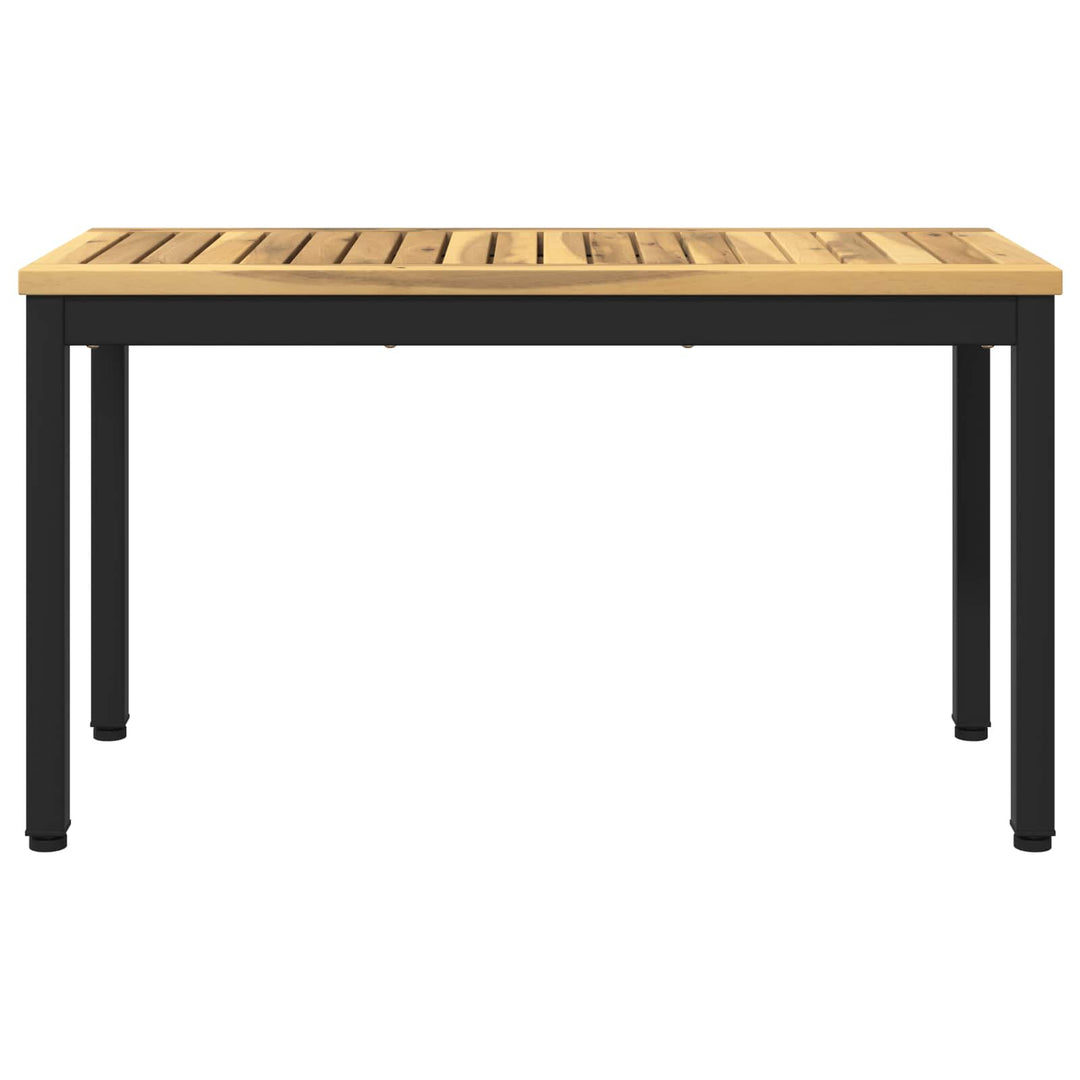 Havebænk 80,5 x 35 x 45 cm Massivt Akacietræ Hvid og sort