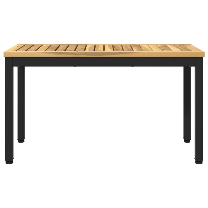Havebænk 80,5 x 35 x 45 cm Massivt Akacietræ Hvid og sort