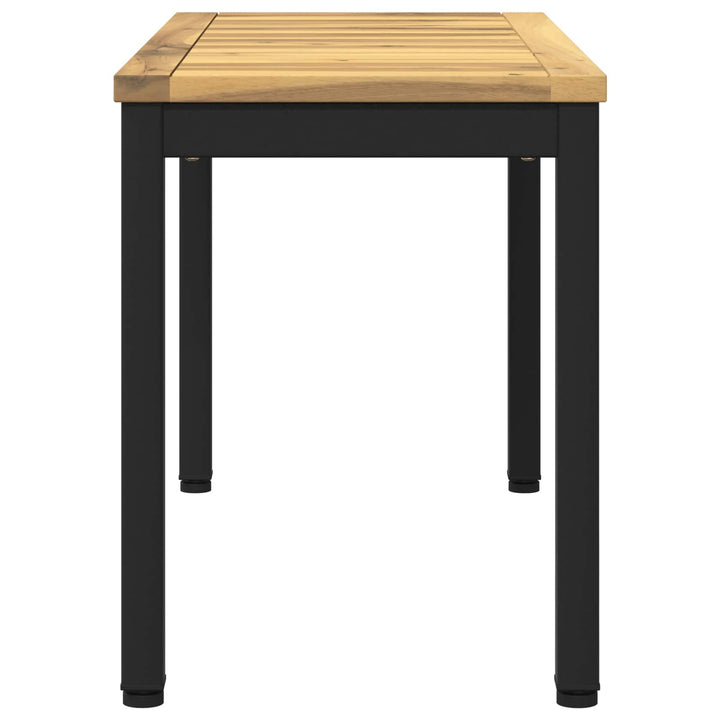 Havebænk 80,5 x 35 x 45 cm Massivt Akacietræ Hvid og sort