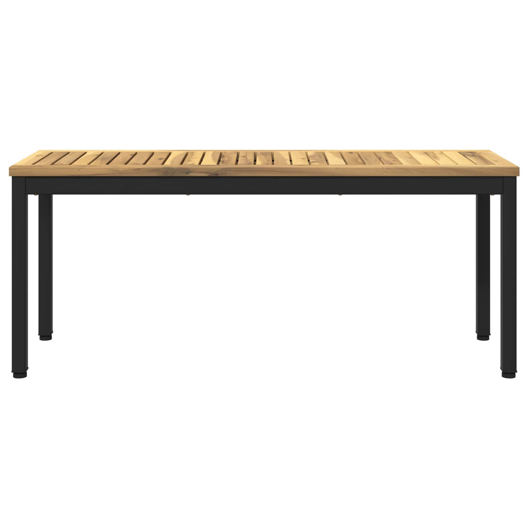 Havebænk 108,5 x 35 x 45 cm Massivt Akacietræ Hvid og sort