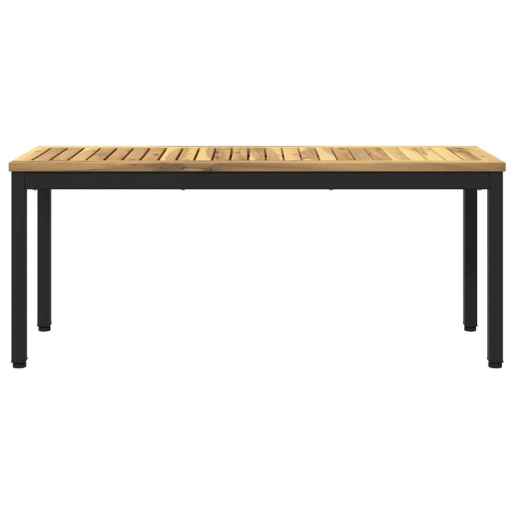 Havebænk 108,5 x 35 x 45 cm Massivt Akacietræ Hvid og sort