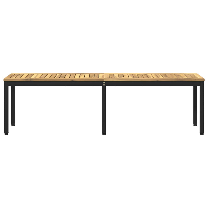 Havebænk 161 x 35 x 45 cm Massivt Akacietræ Hvid og sort