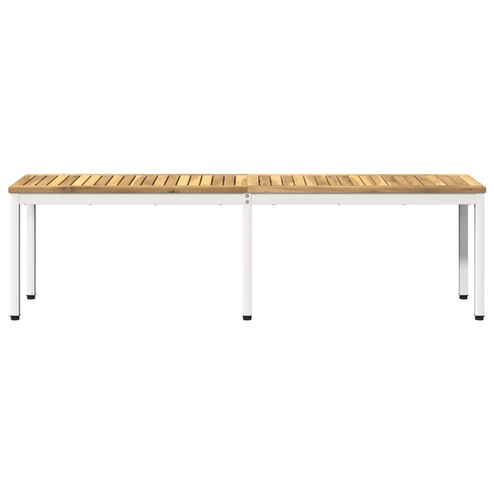 Havebænk 161 x 35 x 45 cm Massivt Akacietræ Hvid Rektangulær