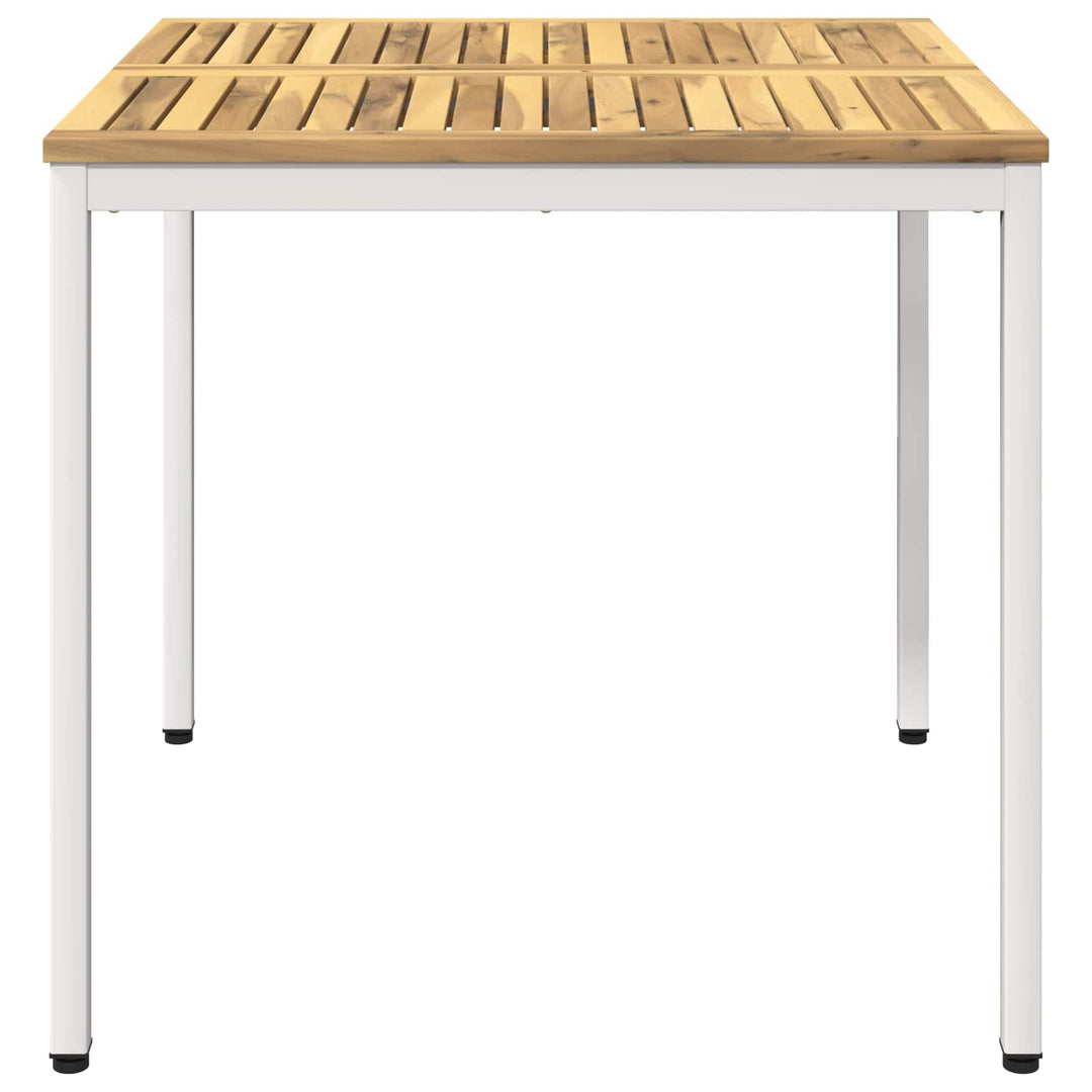 Havemiddagstabel Hvid 80 x 80,5 x 75 cm Massivt Akacietræ